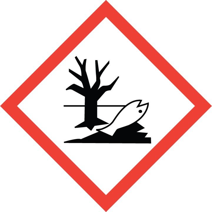 Címkézés 1272/2008/EK szerint: Figyelmeztető mondatok: H400 - Nagyon mérgező a vízi élővilágra. H410 - Nagyon mérgező a vízi élővilágra, hosszan tartó károsodást okoz.