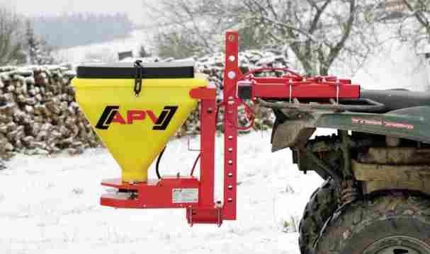 50 kg só) 23 kg 12 V / 30 A APV UD 100 M1 elektromos vezérlésű sószóró 1-6 m sóval 100 x
