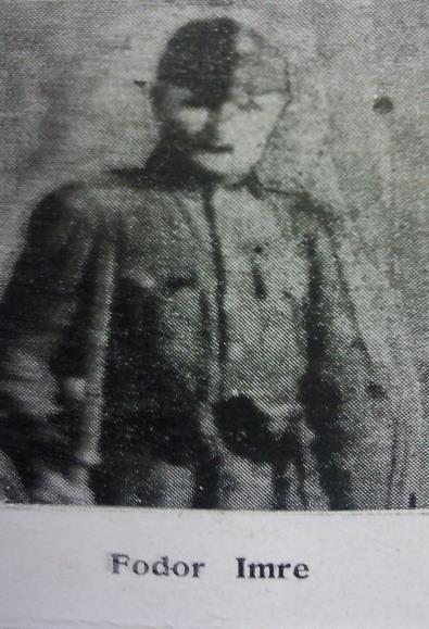 Fejérvári György: Született 1884-ben on. Gazdálkodó on. 1906-ban vonult be tényleges katonai szolgálatra, Budapestre a 16. közös huszár ezredbe. Itt 2 évet szolgált majd 1 évet Marburgban.