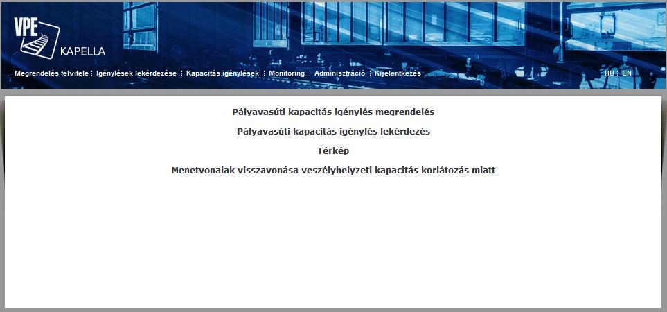 Pályavasúti-, és veszélyhelyzeti kapacitáskorlátozási igények benyújtása Pályavasúti kapacitásigényt (vágányzár) csak a pályavasutak vágányzári igénylői jogosultsággal rendelkező