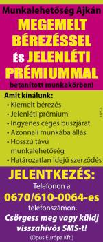 Bejelentett munkaviszonyt, kiemelt bérezést, bérelőleget, ingyenes szállást, munkába járást biztosítunk.