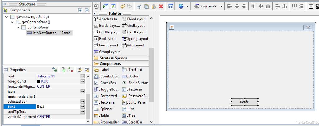 Lista panel kialakítás a panel