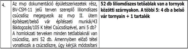 Kérjük fenti válaszok pontosítását, pontosan mely Az impregnálást a kőkonszignációs tételt (költségvetés megnevezése, tétel sorszáma, tételeknél kell költségelni.