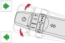 Biztonság Irányjelzők Féklámpák automatikus bekapcsolása Elakadásjelző A berendezés a gépjármű irányváltoztatásának jelzésére szolgáló