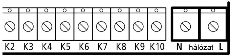 A vezélę egyég áplálá bizí egy 230V - 40W- vgy 120V - 40W- villgó hználáhz, beépíe zggóvl. Clkz kábeleke K9 é K10 kpckhz.