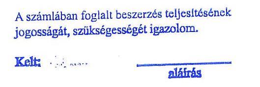 Az őrzéssel megbízott személy: Opre Andrea Tünde iskolatitkár. e) hitelesítő bélyegző (a bélyegző lenyomata) Használata: hitelesítendő dokumentum.