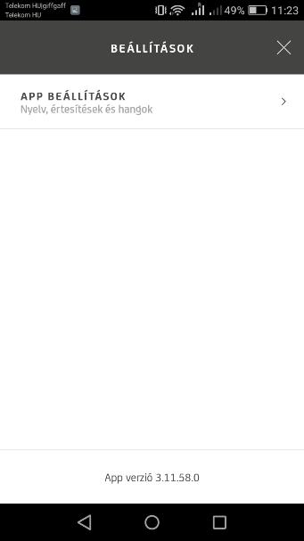 9. Az App beállítások -ra nyomva állíthatja