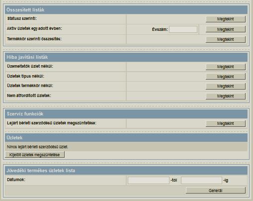 A [Generál] gombra kattintva a beállított feltételeknek megfelelő lista egy új lapon jelenik meg (31. kép) 31.