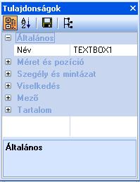 Tulajdonságok testreszabása Általános A Tulajdonságok ablak az alábbi kategóriákra oszlik, ezeket a későbbiekben még alaposabban szemügyre vesszük: Általános Méret és pozíció Szegély és mintázat