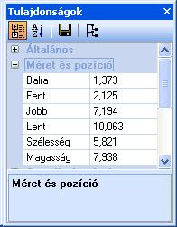 Méret és pozíció Itt az elem méretét és pozícióját adhatja meg. A méretezés a MultiCard/címke bal felső sarkán lévő nullapontból indul.
