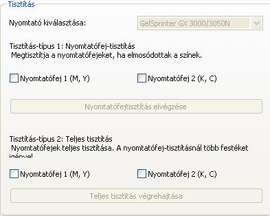 Tisztítás A PrintJet PRO tisztítási műveletének megkezdése.