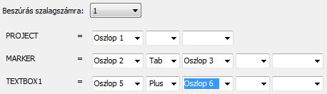 Feldolgozás-típus Oszloponként Az oszloponként a táblázat oszlopai szerint végzett munkára vonatkozik.