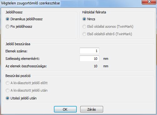 Végtelen szalagok A végtelenített szalag vagyis végtelen anyag, amire nyomtatni lehet. Más jelölőtípusokkal ellentétben itt a felhasználó határozza meg a layout kinézetét.