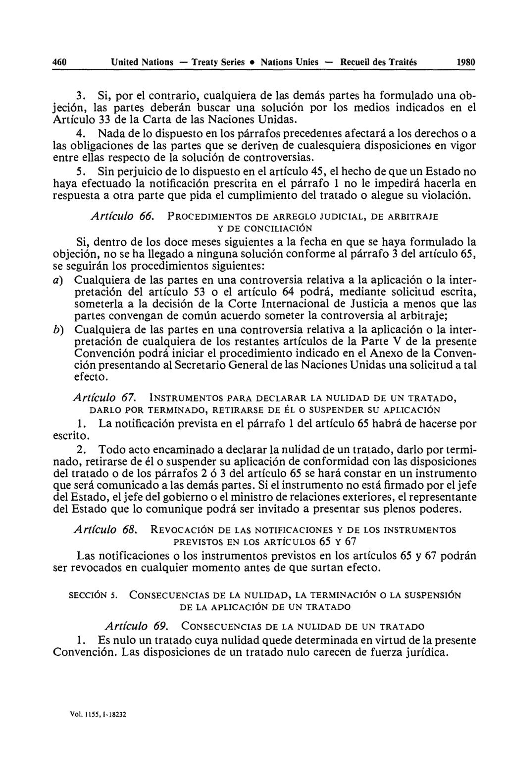 460 United Nations Treaty Series Nations Unies Recueil des Traités 1980 3.