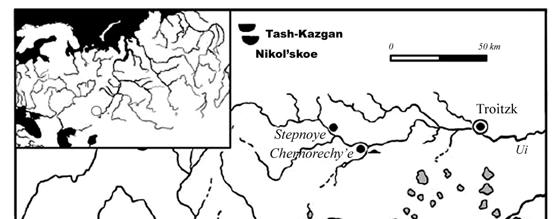 Erődvárosok Országa az Uráltól keletre és lehetséges szabir-magyar vonatkozásai S zámunkra is érdekes lehet az a páratlan felfedezés, amely még az 50-es, 60-as években, katonai légifényképezés során