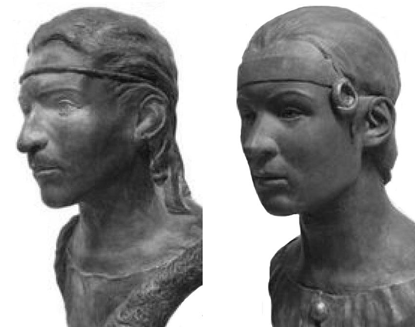 Szintasta-Arkaim népének embertani rekonstrukciója (Arkaim Múzeum); ez a típus népesítette be a bronzkori eurázsiai sztyeppét Kelet-Európától az Altáj-hegységig, róluk, életmódjukról, hiedelmeikről,