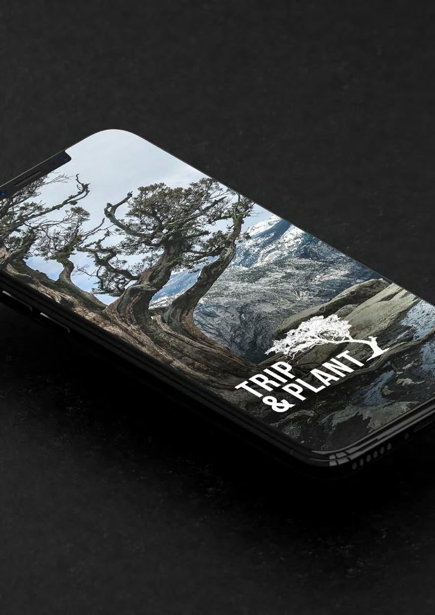 TRIP & PLANT app concept Ever thought about how big your ecological footprint is after