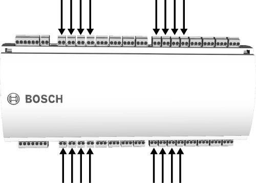 26 hu Telepítés AMC2 Extensions 4.10 Analóg bemeneti eszközök csatlakoztatása Az AMC2-8IOE csak az S2-5 és az S10-13 csatlakozókkal rendelkezik.