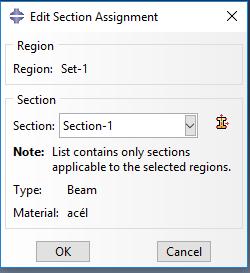 Ehhez kattintsunk a Property modul eszköztárából az Assign Section ikonra. Ezután jelöljük ki az egész rácsos tartót, majd a lenti beviteli mezőben kattintsunk a Done gombra.