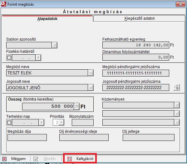 Ha elindította a kalkulációt, az alábbi megerősítő ablak jelenik meg: Az Igen