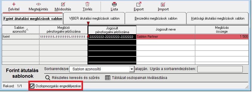 Ilyen esetben csak a Sorbarendezve legördülő menüben megadott rendezési feltételek alapján lehet az adatokat sorba