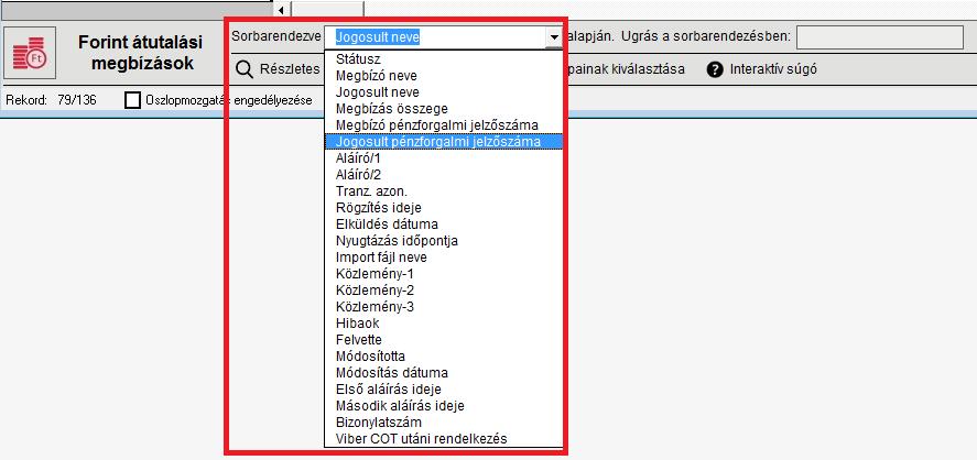 A megjelenített adatok, azok sorrendje tetszés szerint szabadon variálható.