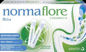 Normaflore belsőleges szuszpenzió 20x5 ml A gyógyszer minősítésű Normaflore 4 irányú védelmet biztosít antibiotikum-kúra esetén.