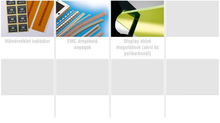 THONAUER Termékkatalógus Elektromágneses árnyékolások, kijelző megoldások és hőmérséklet indikátor A gyártási folyamat részét képező hőmérséklet-ellenőrzéshez irreverzibilis hőmérséklet