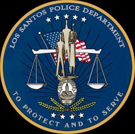 JELKÉPEK A Los Santos Police Department címere A felső felirat: a szervezet megnevezése, Los Santos Police Department. Az alsó felirat: az LSPD mottója, To protect and to serve (szolgálunk és védünk).