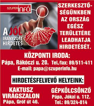 hirdetések közlésétől elzárkózik, a