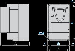 Dimensions in mm a c1 G H K Ø 155 184 138 249 4 5 Dimensions in in. a c1 G H K Ø 6.10 7.24 5.43 9.80 0.15 0.