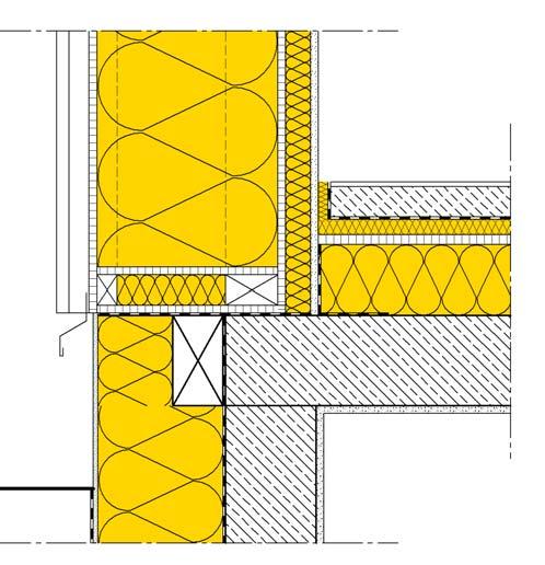 Jól hõszigetelt és légzáró Az alábbi részletrajz optimális hõhíd-megoldást és légzáró lezárást