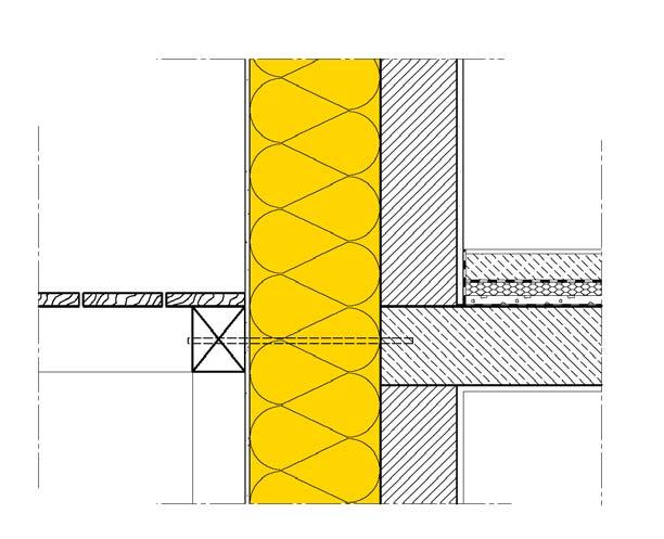 A homlokzat elé szerelt, hõtechnikailag függetlenített erkélyszerkezet. Tömör fal, vakolt hõszigeteléssel. A. Külsõ fal 1. Belsõ vakolat 0,015 0,700 0,021 2.