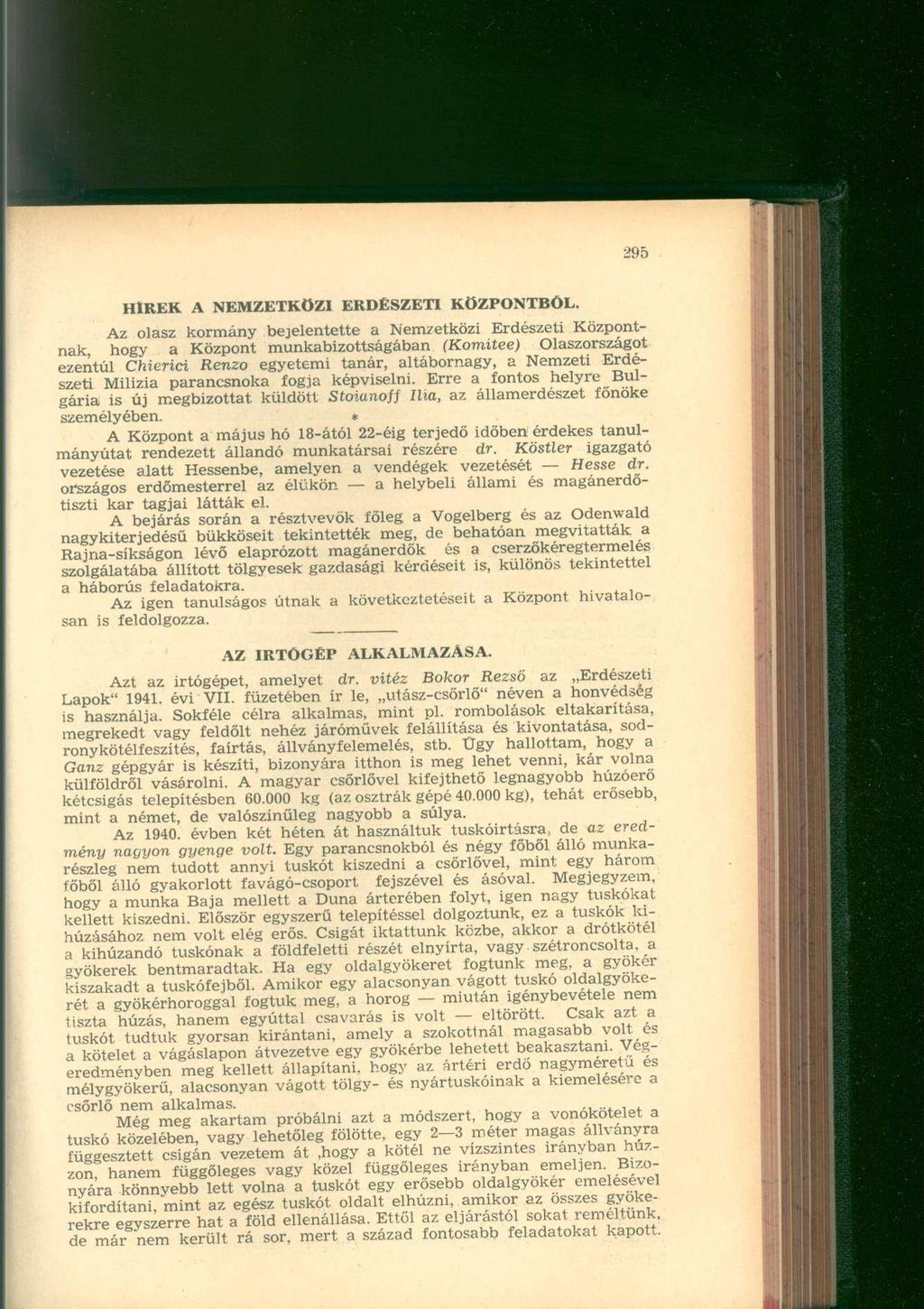 HÍREK A NEMZETKÖZI ERDÉSZETI KÖZPONTBÓL.