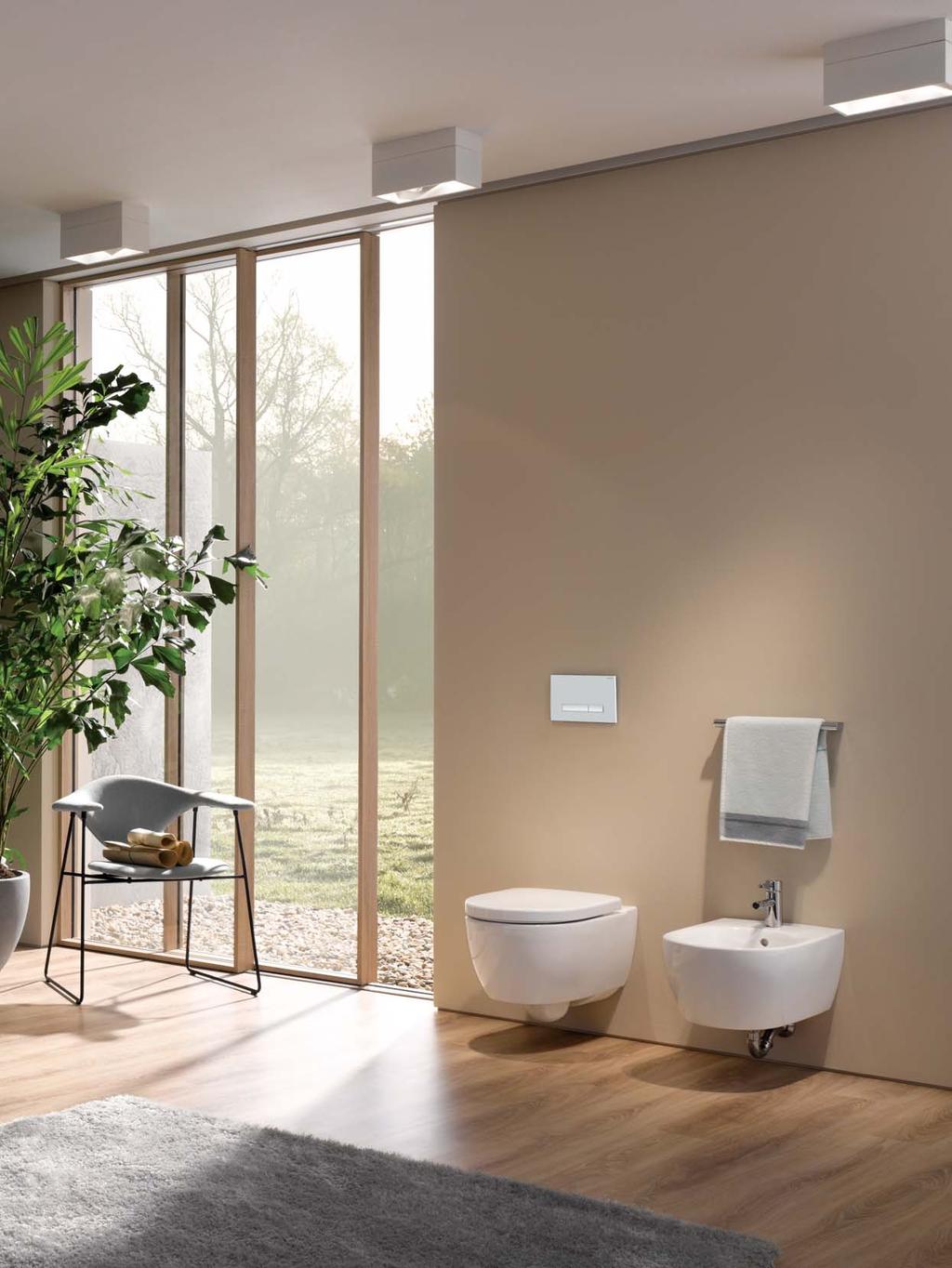 Lineáris design, tiszta vonalak és mégis annyira rugalmas - ez a Geberit icon komplett fürdőszobai termékcsalád.