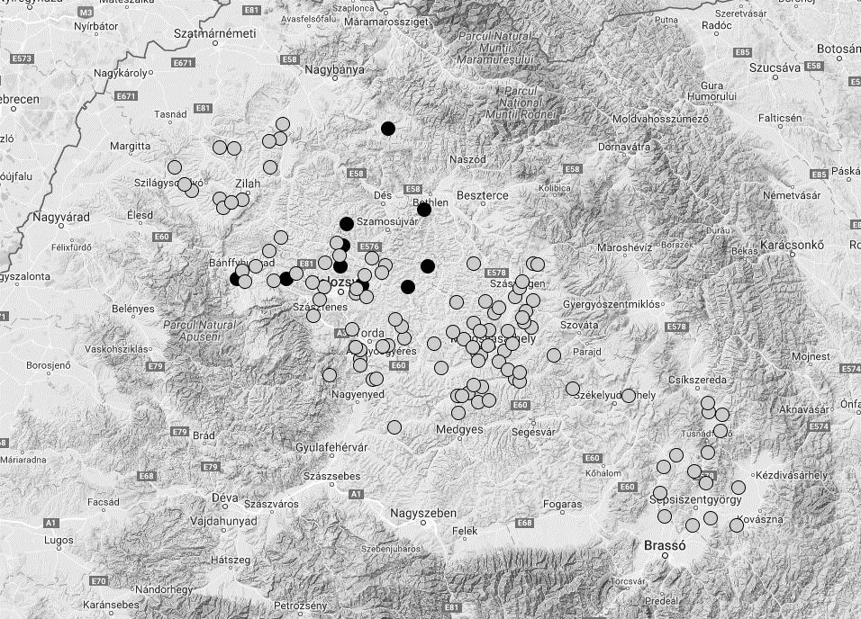 2. ábra: büdös ~ büdes a helynevekben A helynevek között is szép számmal előfordul ez a lexéma, elsősorban Büdöstó, Büdöskút típusú nevekben.