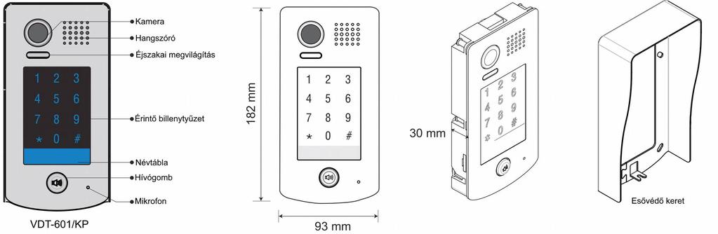 1. Felépítés és funkciók 207 mm m 4m 0 1 42 mm Zárnyitási mód A jumper elhelyezésével beállítása