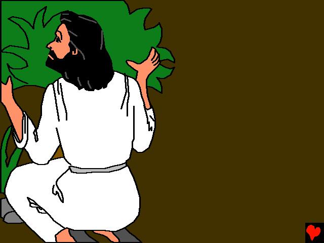 Aznap este későn Jézus elment a Gecsemáné kertbe. A vele lévő tanítványok elaludtak.