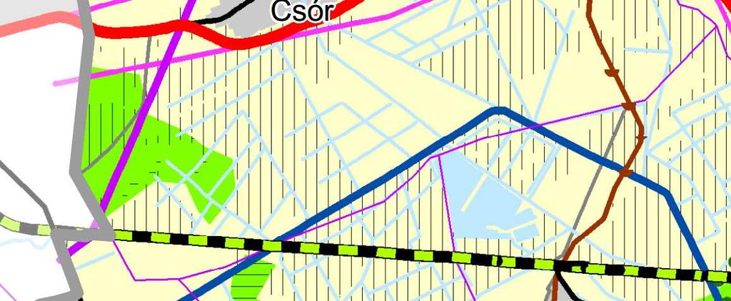 Egyéb mellékutak közül a A 8-as számú főút Csór belterületén átvezető önkormányzati tulajdonú útja, Iszkaszentgyörgy felől a 8-as főútba csatlakozó egyéb mellékút érinti a települést.