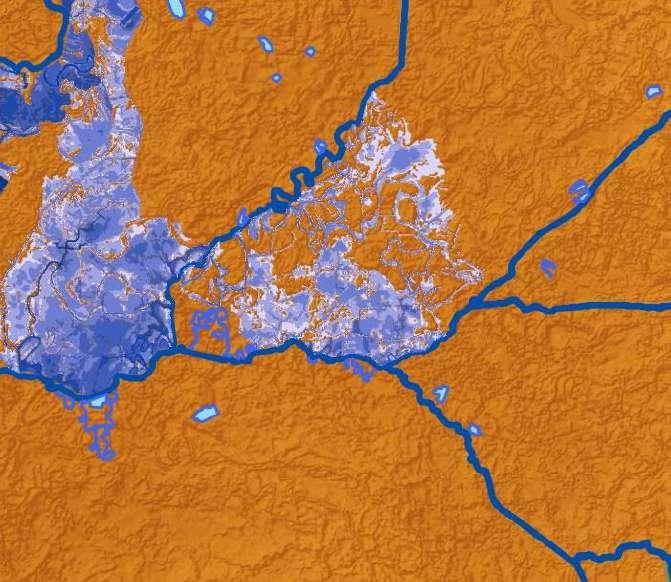 37. térkép: Nagy valószínűségű árvízveszélyes területek Dévaványa Forrás: www.vizugy.