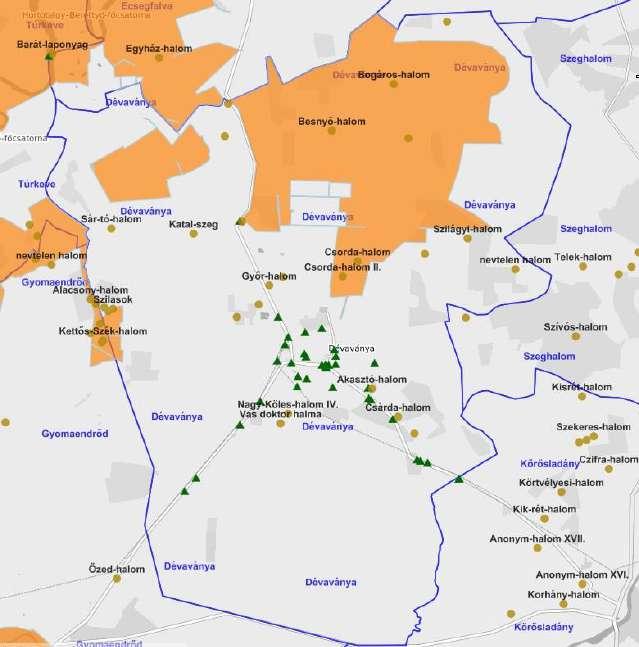 szabad. A dévaványai-ecsegi puszták területe jelenleg 8.526 ha, melynek nagy része,8.254 ha Dévaványa közigazgatási területén fekszik. A kunhalmok a legrégebbi ember alkotta kultúrtörténeti emlékeink.