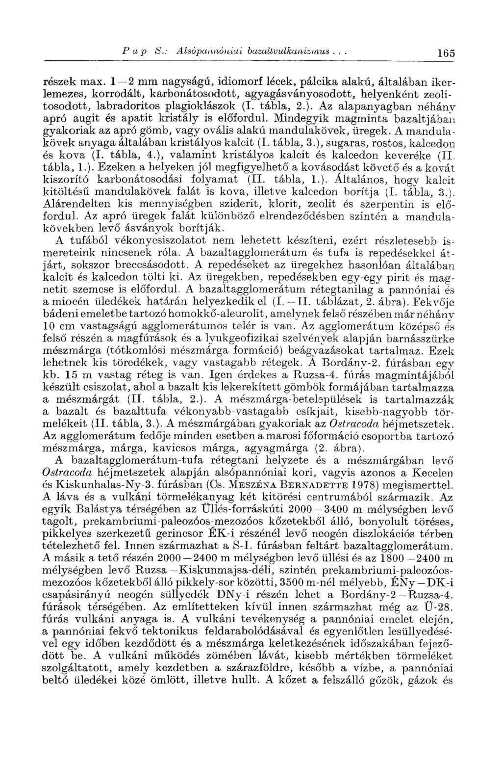 Pap S.: Alsópaimóniai, bazaltvulkanizinus 165 részek max.
