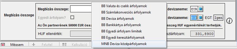 amely a számítást követően kitölti a mezőt a számított összeggel. A számológép bezárásához kattintson a mező melletti gombra ( ).