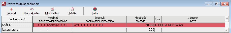 A listában megjelenő adatok személyre szabása a Táblázat oszlopainak kiválasztása gombra kattintva lehetséges.