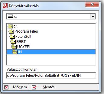 Választott könyvtár mezőben látható. A Mégsem gombra kattintva tudja megszakítani a beolvasás folyamatát.