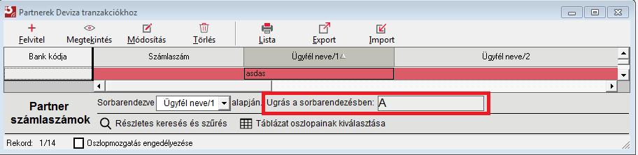 legördülő menü segítségével.