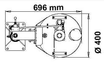 2. CARACTERISTIQUES TECHNIQUES ENCOMBREMENT DES UNITES D'AGITATION ET DES AGITATEURS POUR FUT DE 40 LITRES