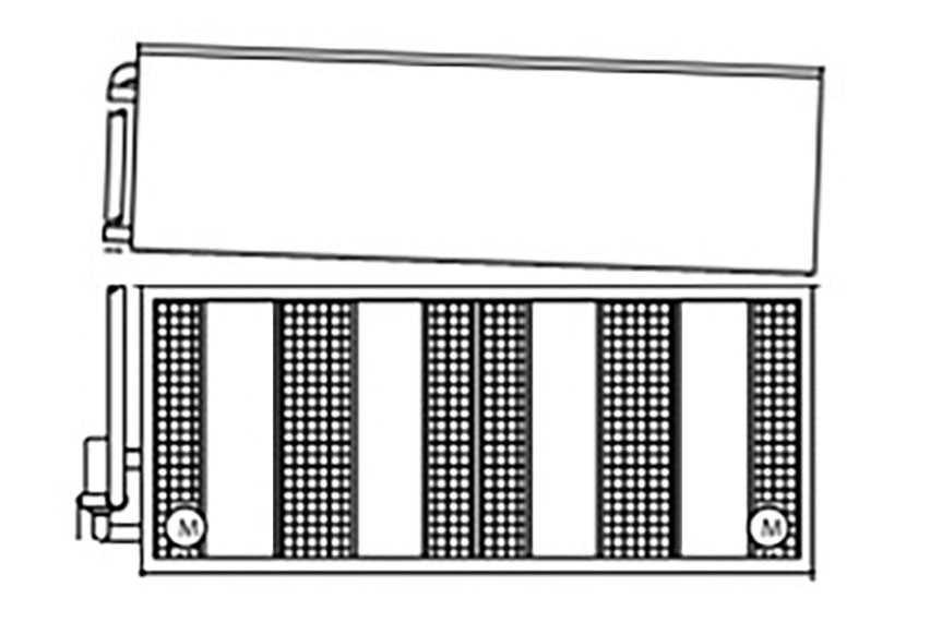 Alsórész 3. Alsórész kerete 4. 25 mm-es sima ragasztószalag, a széles részével lefelé a lyukasztási vonalra helyezve.