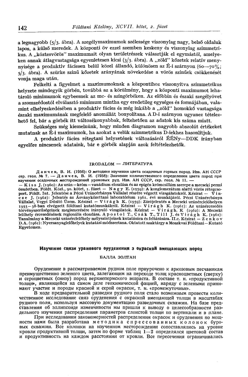 142 Földtani Közlöny, XCVII. kötet, 2. füzet a legnagyobb (5/3. ábra). A szegélymaximumok: szélessége viszonylag nagy, belső oldaluk lapos, a külső meredek.