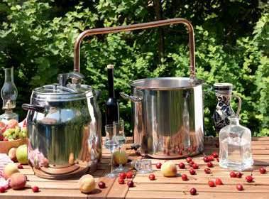 PÁLINKAFŐZŐ 17 l-es; ár: 44.999 ; 50 l-es; réz, inox; ár: 119.